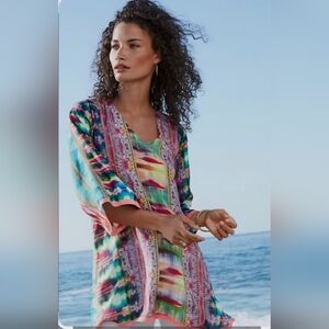 Johnny Was Multicolor Tunic Top